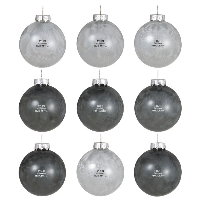Hallmark Disney Tim Burton's The Nightmare Before Christmas Halloween Town Glass Ornaments, Set Of 9