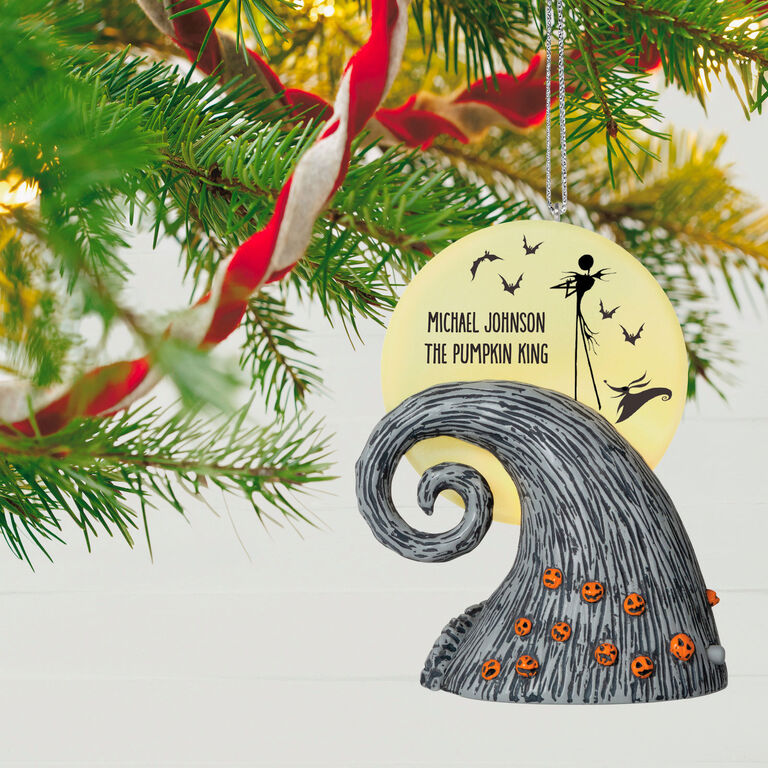Hallmark Disney Tim Burton’s The Nightmare Before Christmas Jack And Zero Personalized Ornament With Light