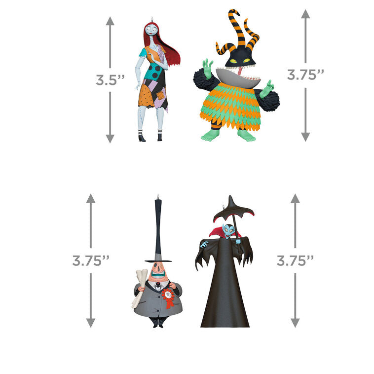 Hallmark Disney Tim Burton's The Nightmare Before Christmas Citizens Of Halloween Town Ornaments, Set Of 4