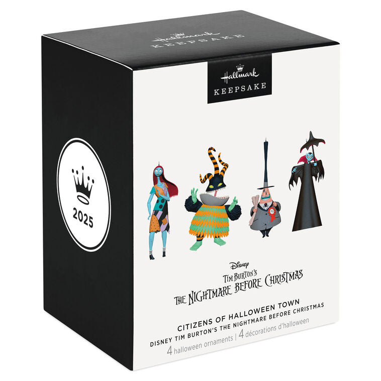 Hallmark Disney Tim Burton's The Nightmare Before Christmas Citizens Of Halloween Town Ornaments, Set Of 4