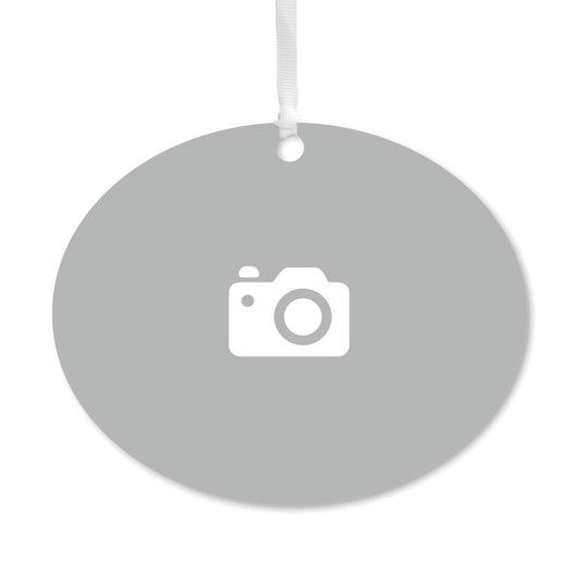Hallmark Design-Your-Own Horizontal Oval Metal Personalized Ornament, Custom Photo