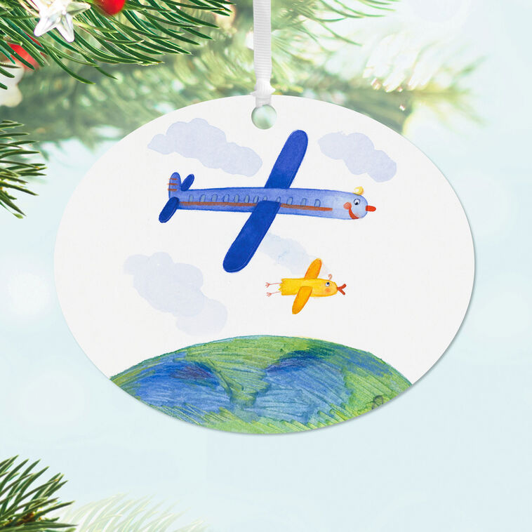 Hallmark Design-Your-Own Horizontal Oval Metal Personalized Ornament, Custom Photo