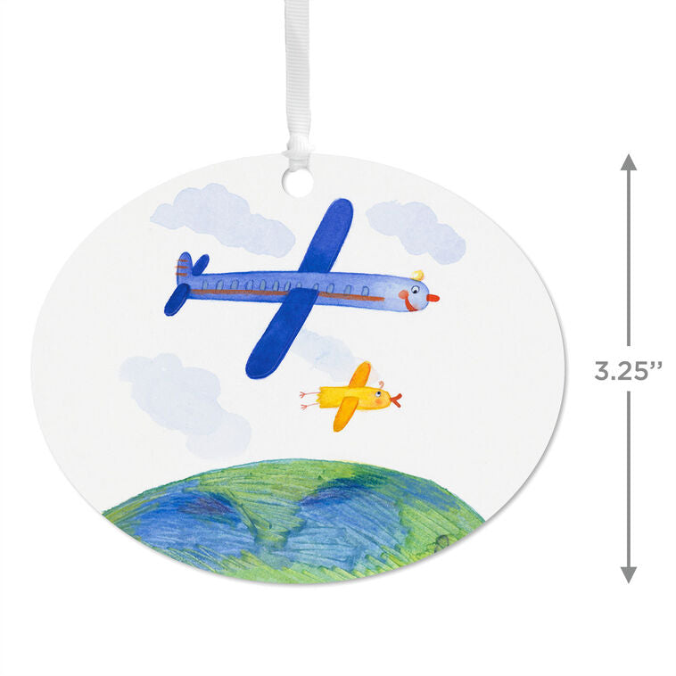 Hallmark Design-Your-Own Horizontal Oval Metal Personalized Ornament, Custom Photo
