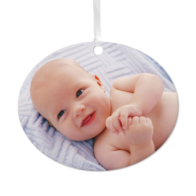 Hallmark Horizontal Oval Metal Personalized Ornament, Custom Photo