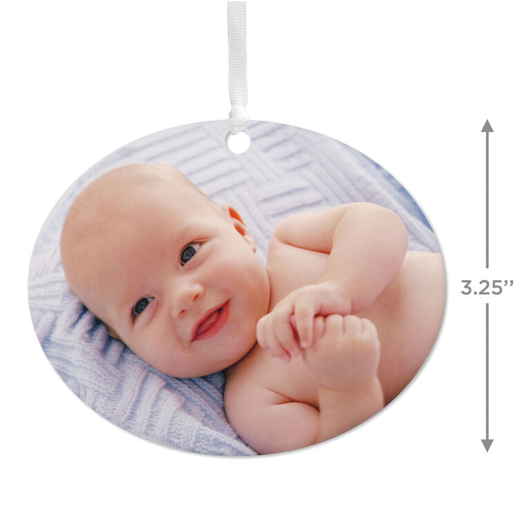 Hallmark Horizontal Oval Metal Personalized Ornament, Custom Photo