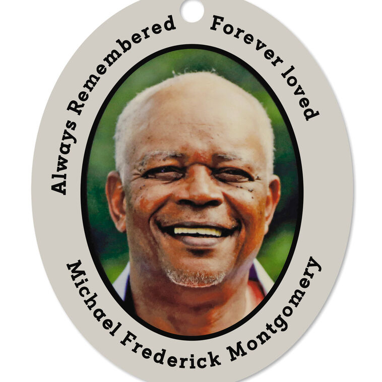 Hallmark Vertical Oval Metal Personalized Ornament, Custom Photo And Text