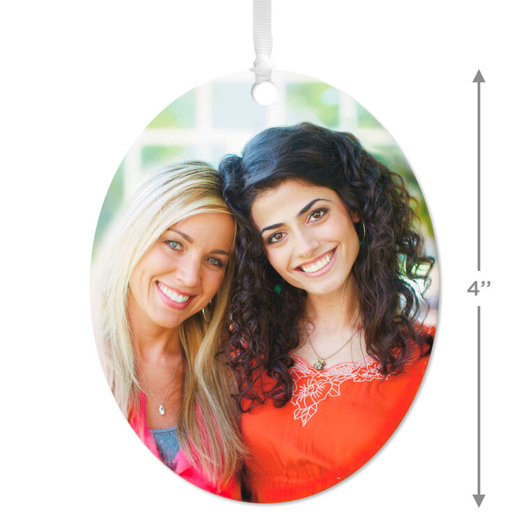 Hallmark Vertical Oval Metal Personalized Ornament, Custom Photo