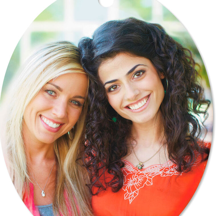 Hallmark Vertical Oval Metal Personalized Ornament, Custom Photo