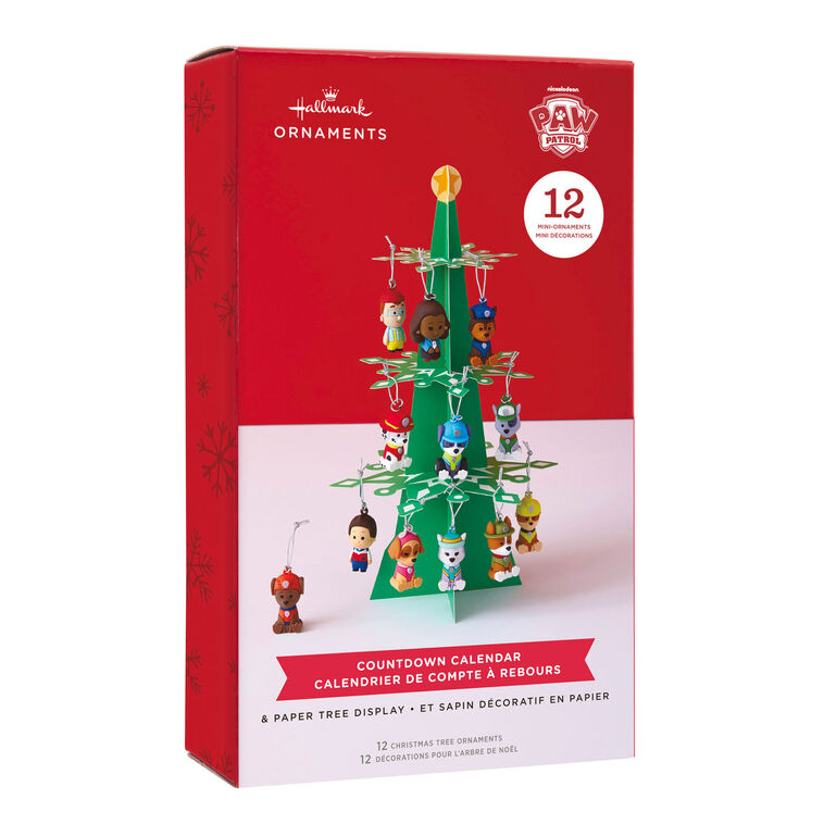  Paw Patrol™ Hallmark Countdown Calendar Paper Tree Set With 12 Mini Ornaments
