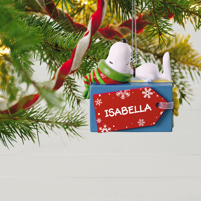  Peanuts® Snoopy Christmas Present Personalized Ornament