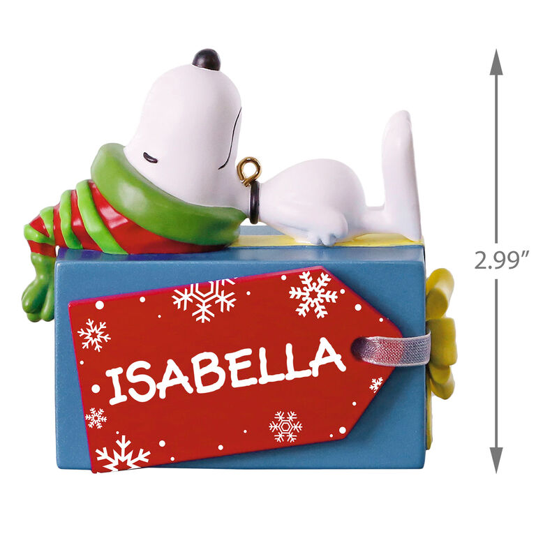  Peanuts® Snoopy Christmas Present Personalized Ornament