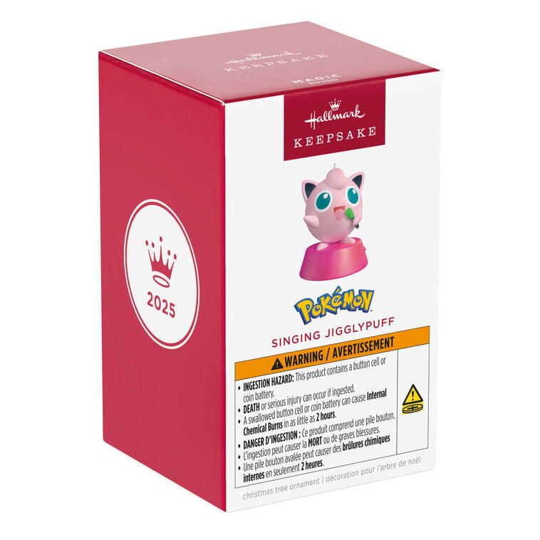 Hallmark Pokémon Singing Jigglypuff Ornament With Sound