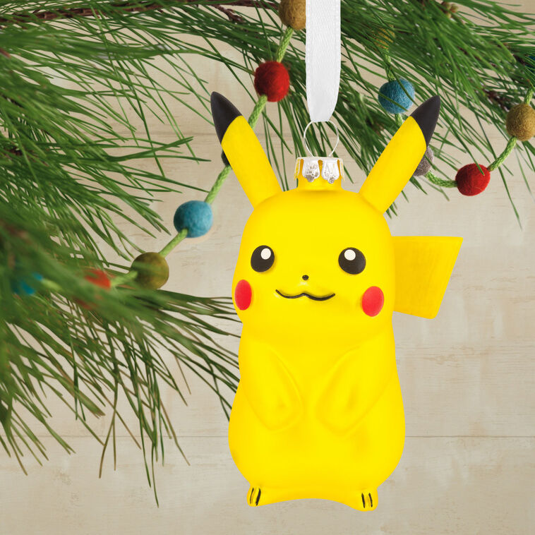  Pokémon Pikachu Blown Glass Hallmark Ornament