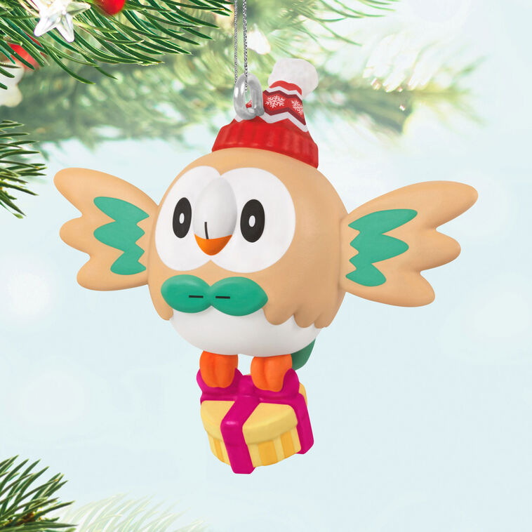 Hallmark Mini Pokémon Holiday Rowlet Ornament, 1.25"