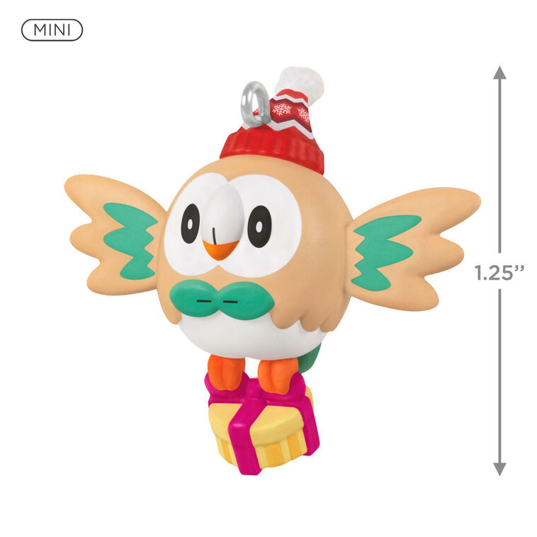 Hallmark Mini Pokémon Holiday Rowlet Ornament, 1.25"