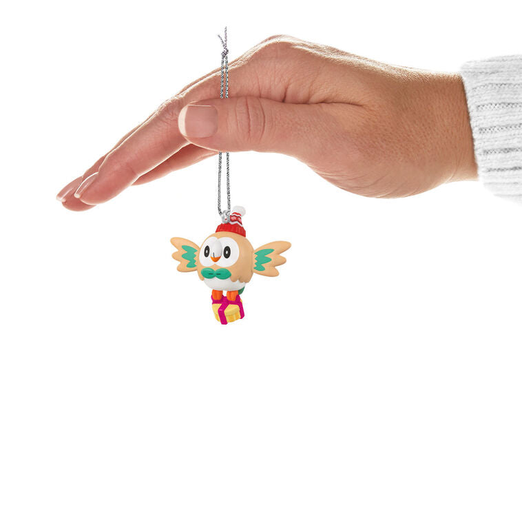 Hallmark Mini Pokémon Holiday Rowlet Ornament, 1.25"