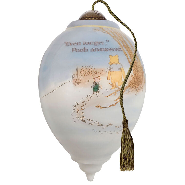  Ne'Qwa Art Friends Forever Winnie The Pooh And Piglet Glass Christmas Ornament
