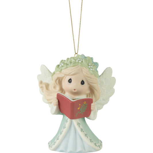  Precious Moments Wishing You Joyful Sounds Of The Season Ornament, 3.5"
