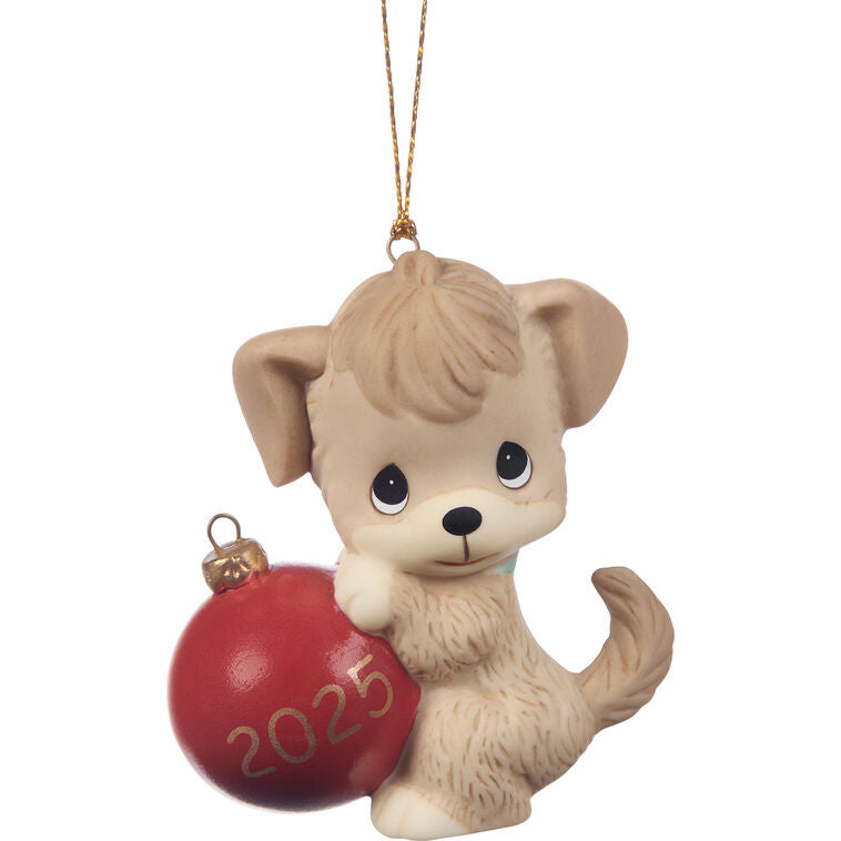  Precious Moments Howl-iday Cheer 2025 Dog Ornament, 2.75"