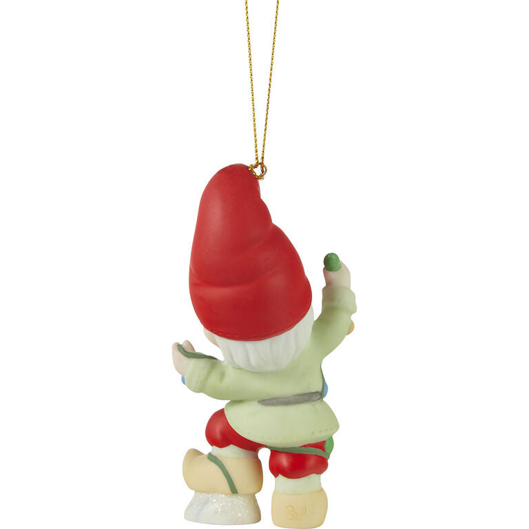  Precious Moments Gnome Worry, Be Happy Ornament, 4.1"