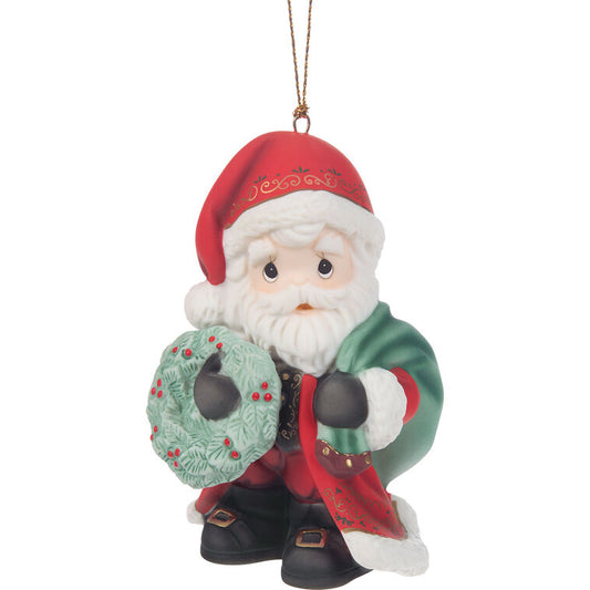  Precious Moments Bringing Christmas Joy To All Annual Santa Ornament, 3.7"