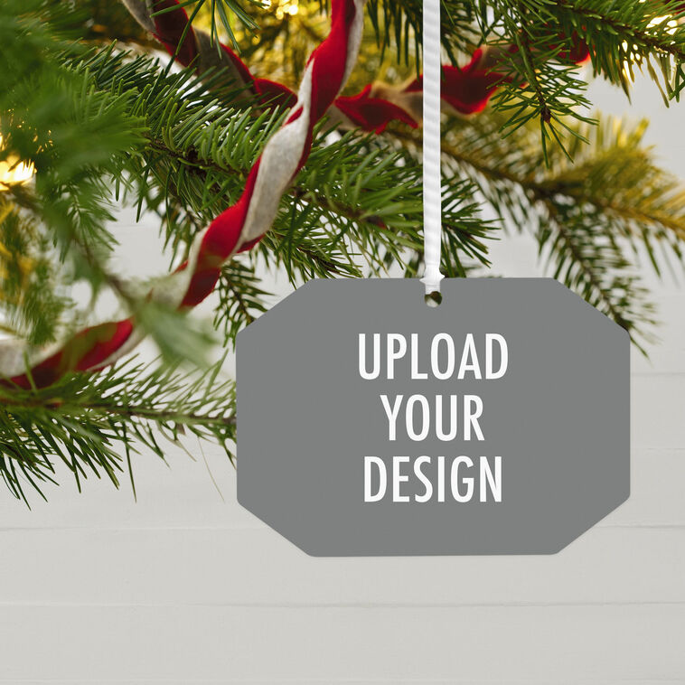 Hallmark Design-Your-Own Horizontal Rectangle Metal Personalized Ornament, Custom Photo