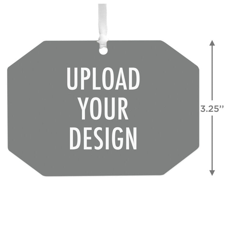 Hallmark Design-Your-Own Horizontal Rectangle Metal Personalized Ornament, Custom Photo
