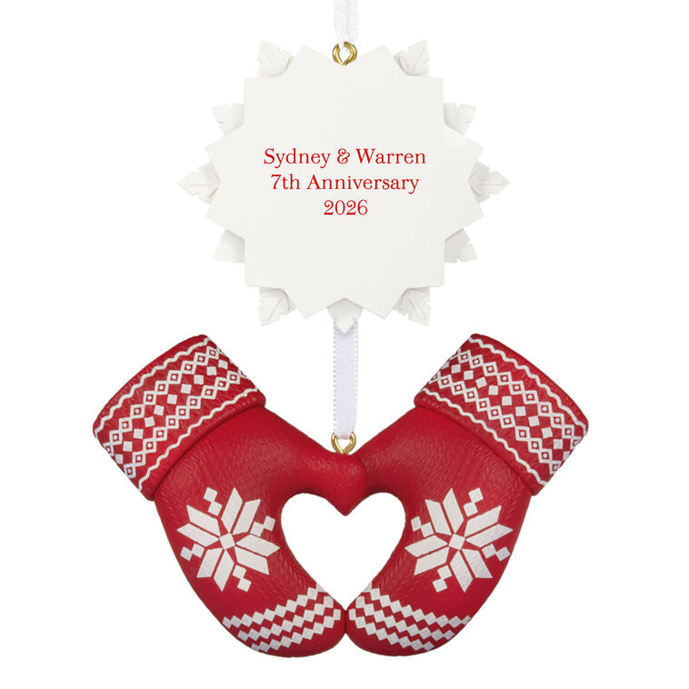 Hallmark Merry Mittens Personalized Ornament, Custom Text