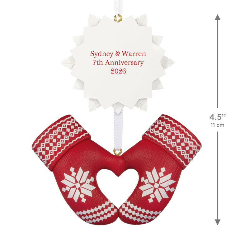 Hallmark Merry Mittens Personalized Ornament, Custom Text