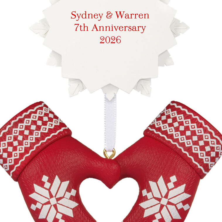 Hallmark Merry Mittens Personalized Ornament, Custom Text