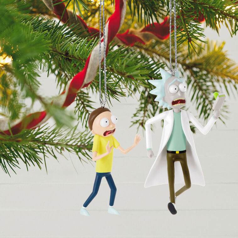 Hallmark Rick And Morty Just Don't Think About It, Morty! Ornaments, Set Of 2