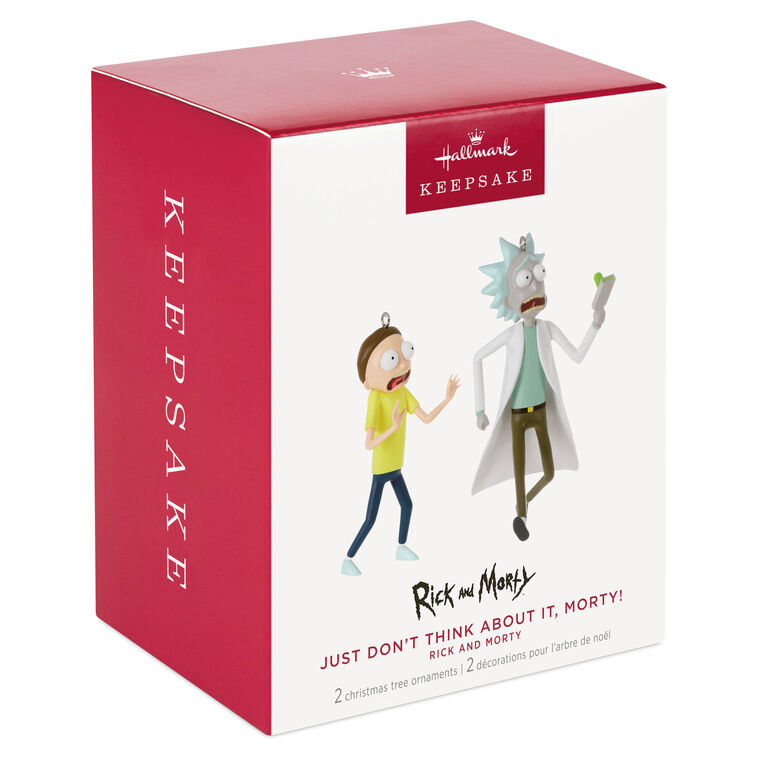 Hallmark Rick And Morty Just Don't Think About It, Morty! Ornaments, Set Of 2