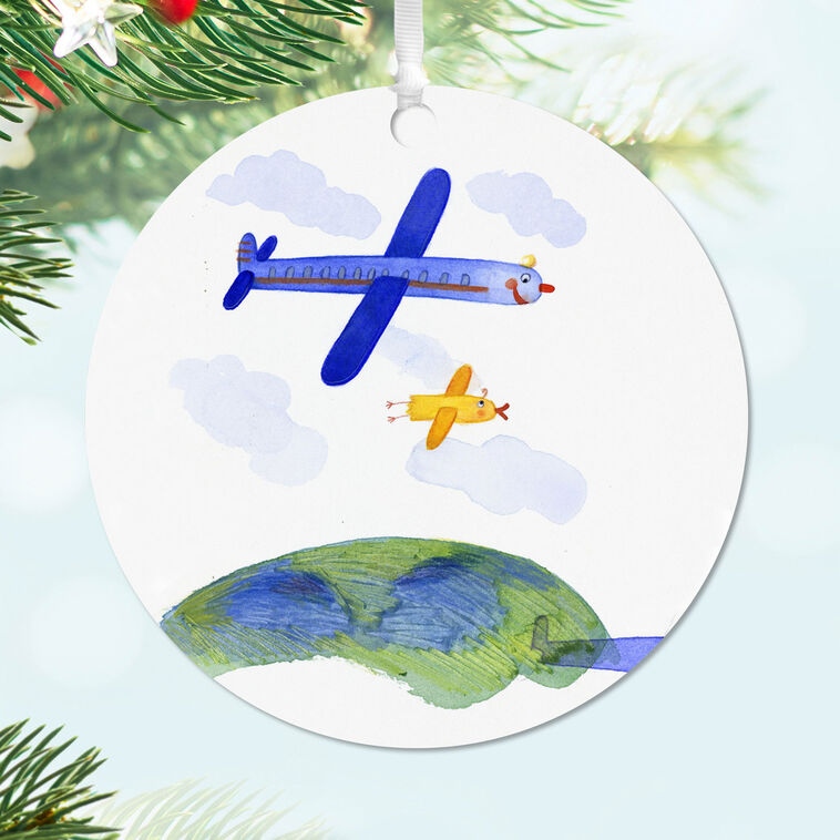Hallmark Design-Your-Own Round Metal Personalized Ornament, Custom Photo