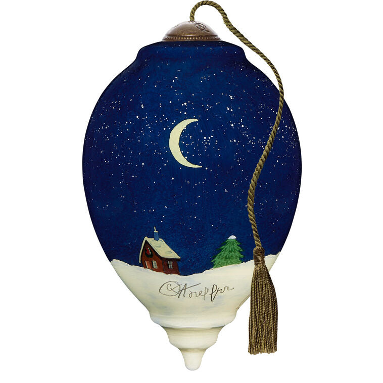  Ne'Qwa Art Jingle All The Way Santa And Reindeer Glass Christmas Ornament