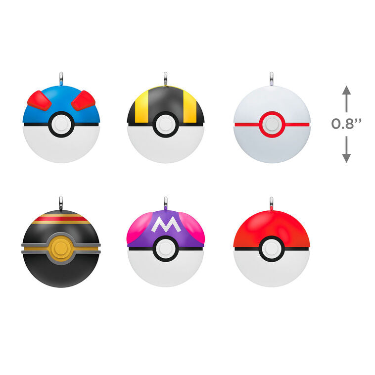 Hallmark Mini Pokémon Poké Balls Ornaments, Set Of 6