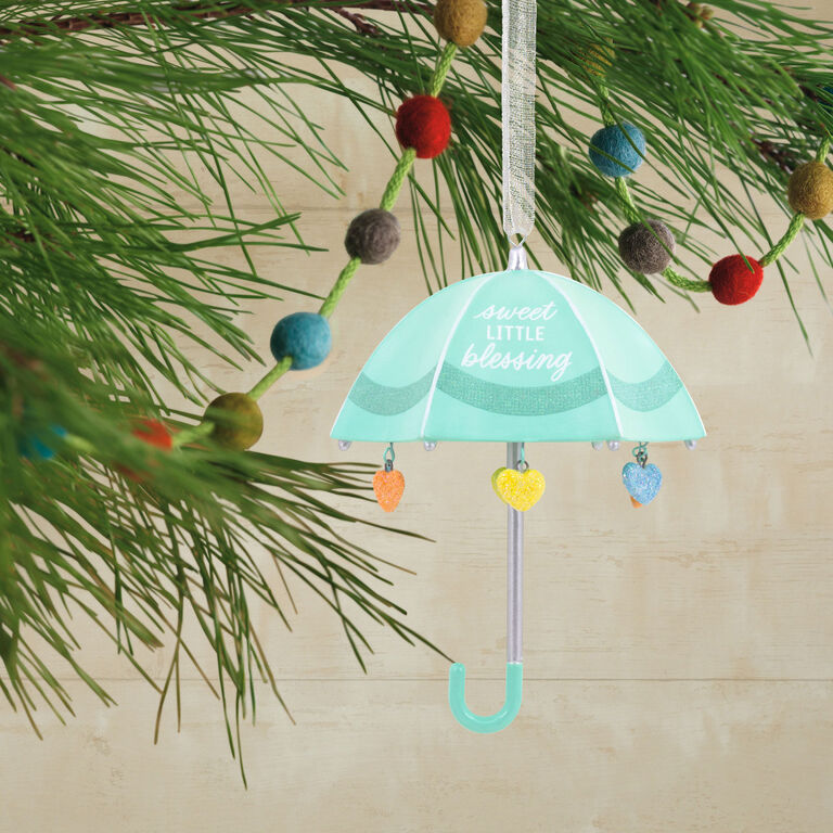  Signature Baby Umbrella Porcelain Hallmark Ornament