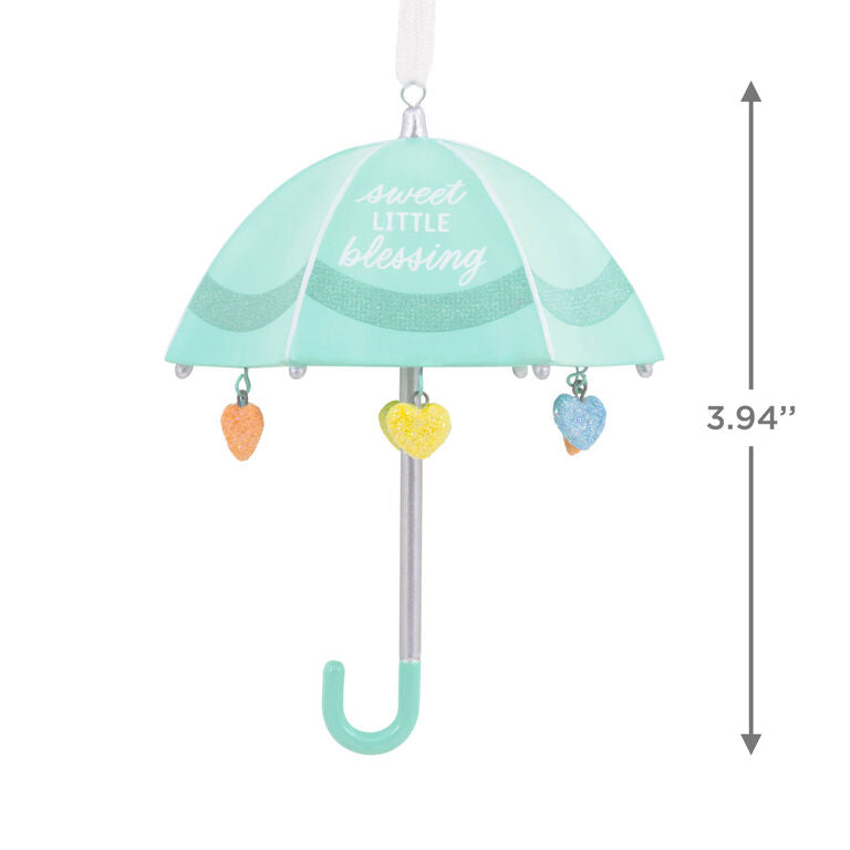  Signature Baby Umbrella Porcelain Hallmark Ornament