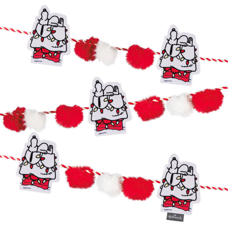  Peanuts® Snoopy Doghouse Fabric Hallmark Garland, 72"