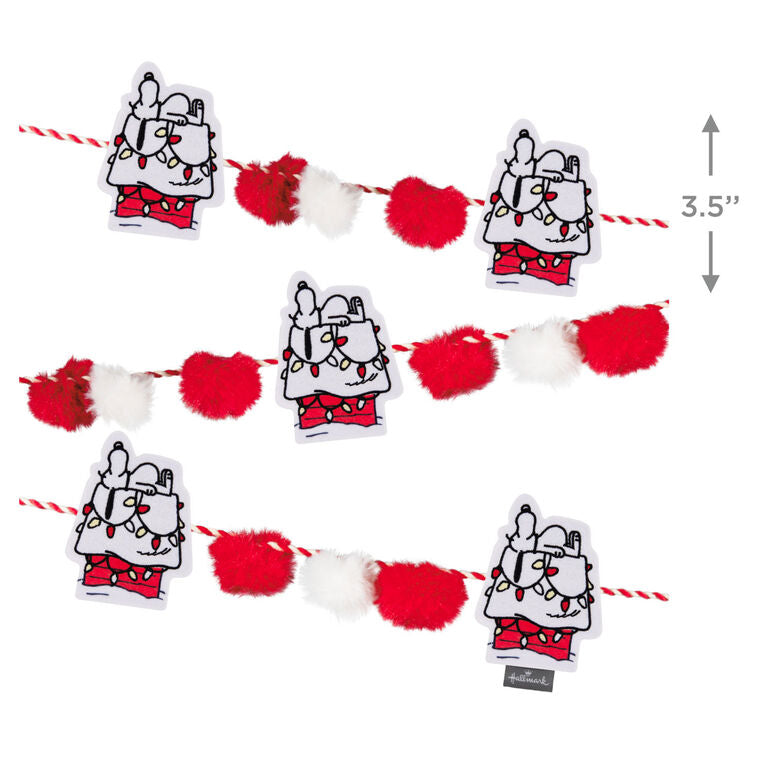  Peanuts® Snoopy Doghouse Fabric Hallmark Garland, 72"