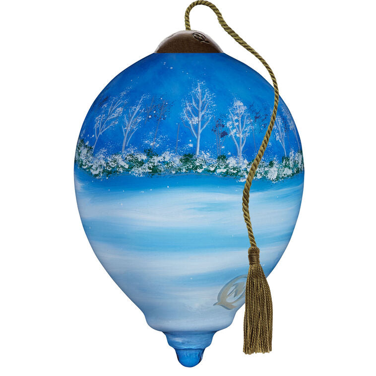  Ne'Qwa Art You Warm My Heart Snowman And Child Glass Christmas Ornament