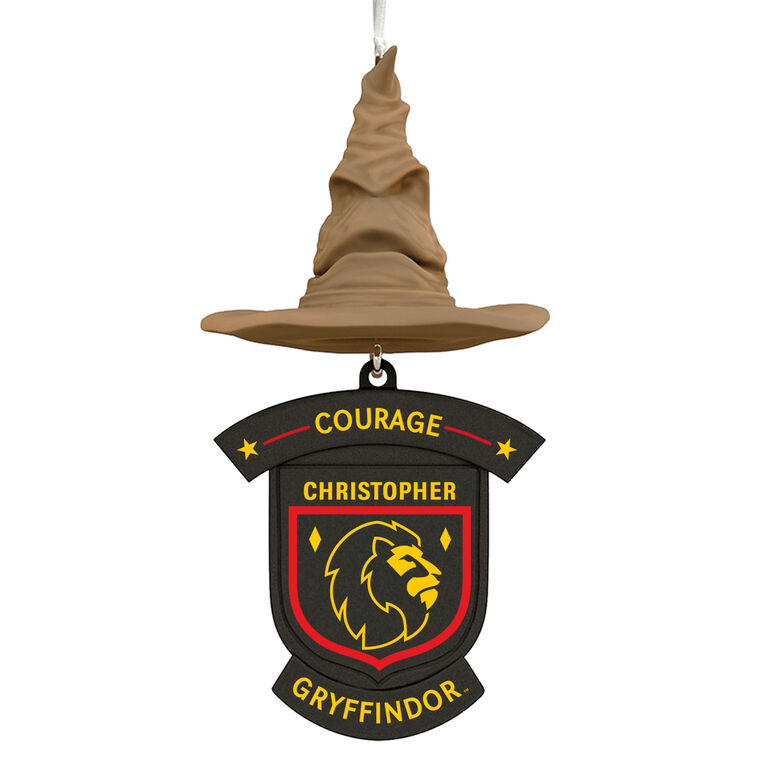 Hallmark Harry Potter™ Sorting Hat House Trait Personalized Ornament, Custom Text