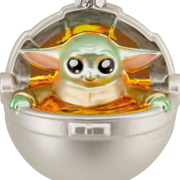  Star Wars: The Mandalorian™ Grogu In Pram Blown Glass Hallmark Ornament