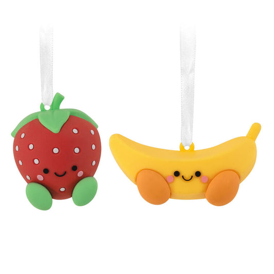 Better Together Strawberry And Banana Magnetic Hallmark Ornaments, Set Of 2