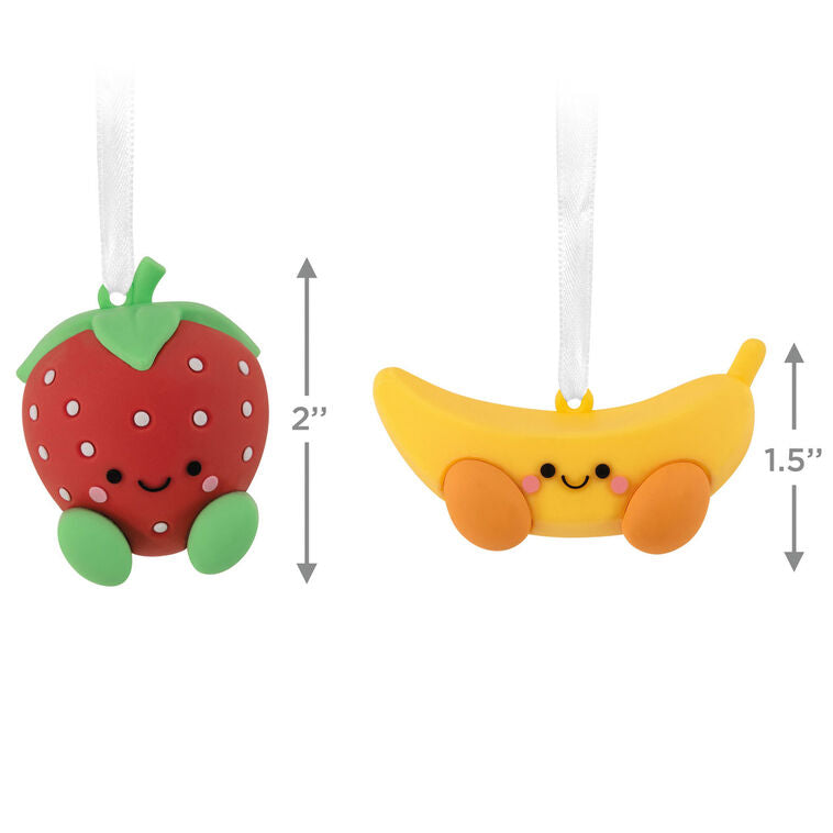  Better Together Strawberry And Banana Magnetic Hallmark Ornaments, Set Of 2