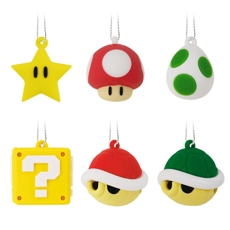  Mini Nintendo Super Mario™ Shatterproof Hallmark Ornaments, Set Of 6