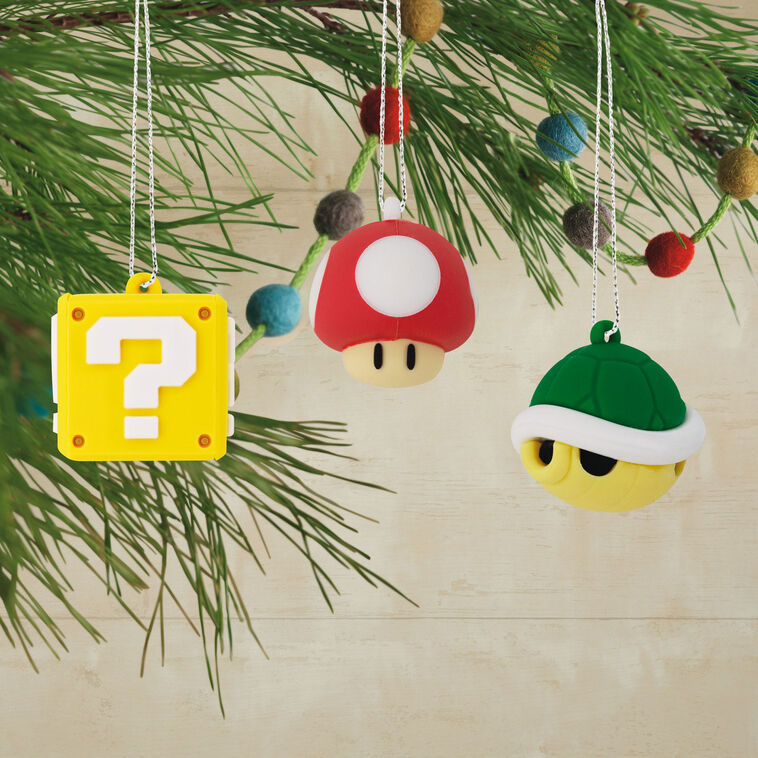  Mini Nintendo Super Mario™ Shatterproof Hallmark Ornaments, Set Of 6