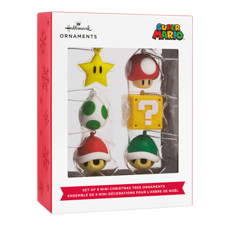  Mini Nintendo Super Mario™ Shatterproof Hallmark Ornaments, Set Of 6
