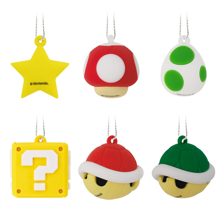  Mini Nintendo Super Mario™ Shatterproof Hallmark Ornaments, Set Of 6