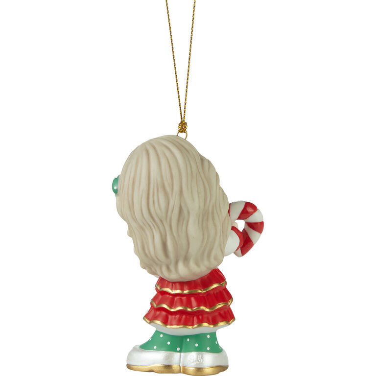  Precious Moments Sweet Christmas Wishes Girl 2023 Ornament, 3.4"