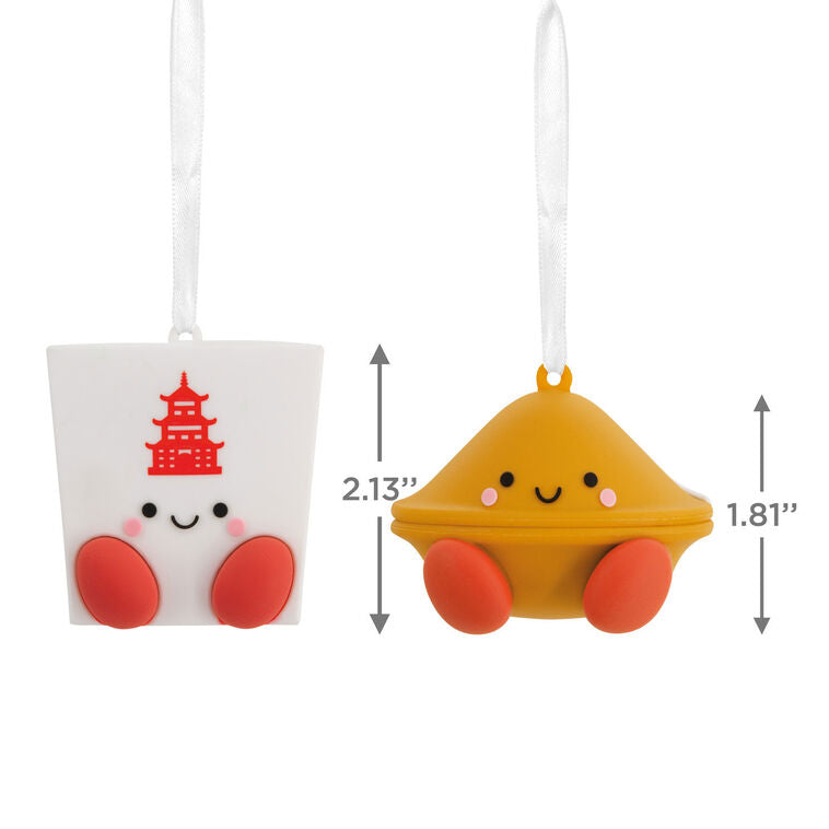  Better Together Takeout Box And Fortune Cookie Magnetic Hallmark Ornaments, Set Of 2